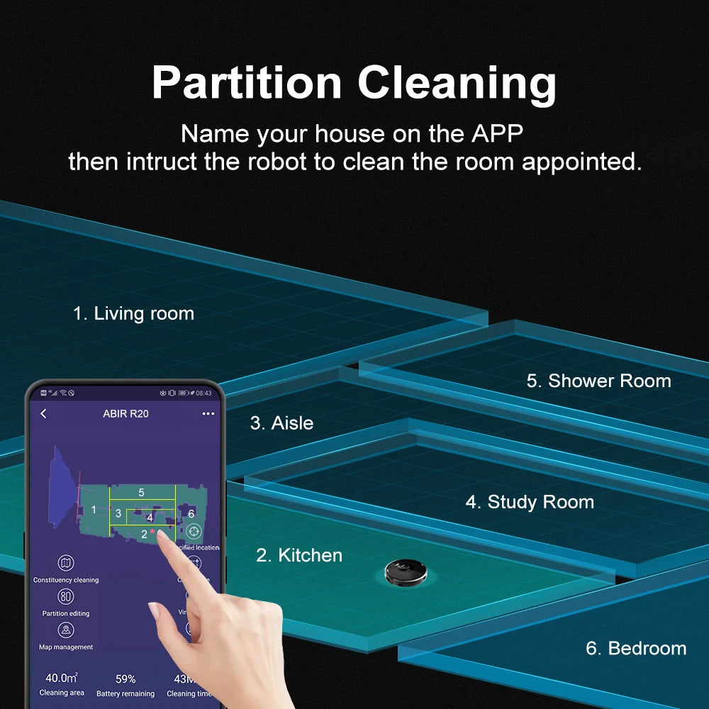 Smart Robot Vacuum Cleaner ,Laser System, Multiple Floors Maps, Zone Cleaning, Restricted Area Setting for Home Carpet Cleaning