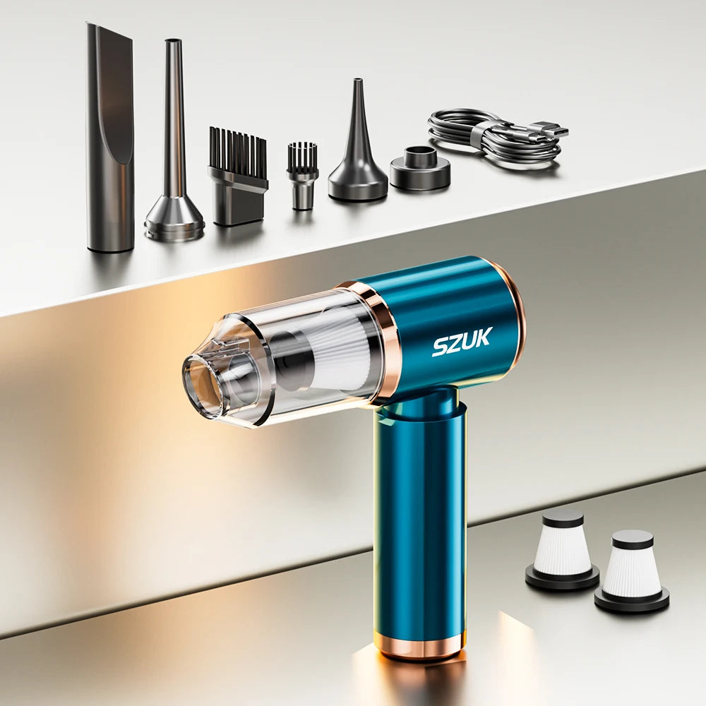 SZUK New Mini Car Vacuum Cleaner 165000Pa Wireless Vacuum Cleaner Powerful Suction Handheld Portable Vacuum Cleaner for Car