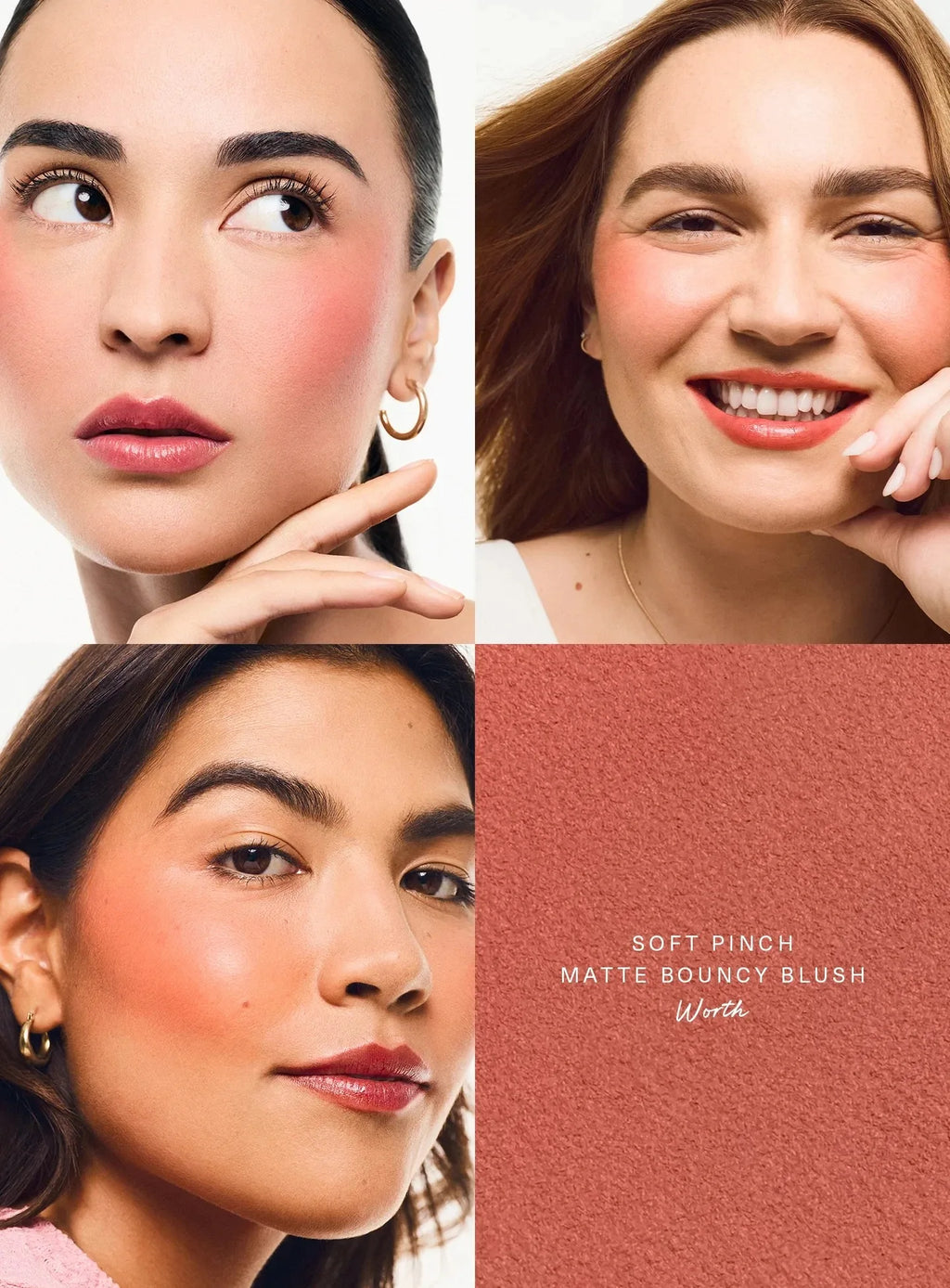 Rare Beauty Soft Pinch Matte Bouncy Blush Waterproof Sweatproof&Portable Cushion Easy Blend Noncomedogenic All Day Wear Makeup
