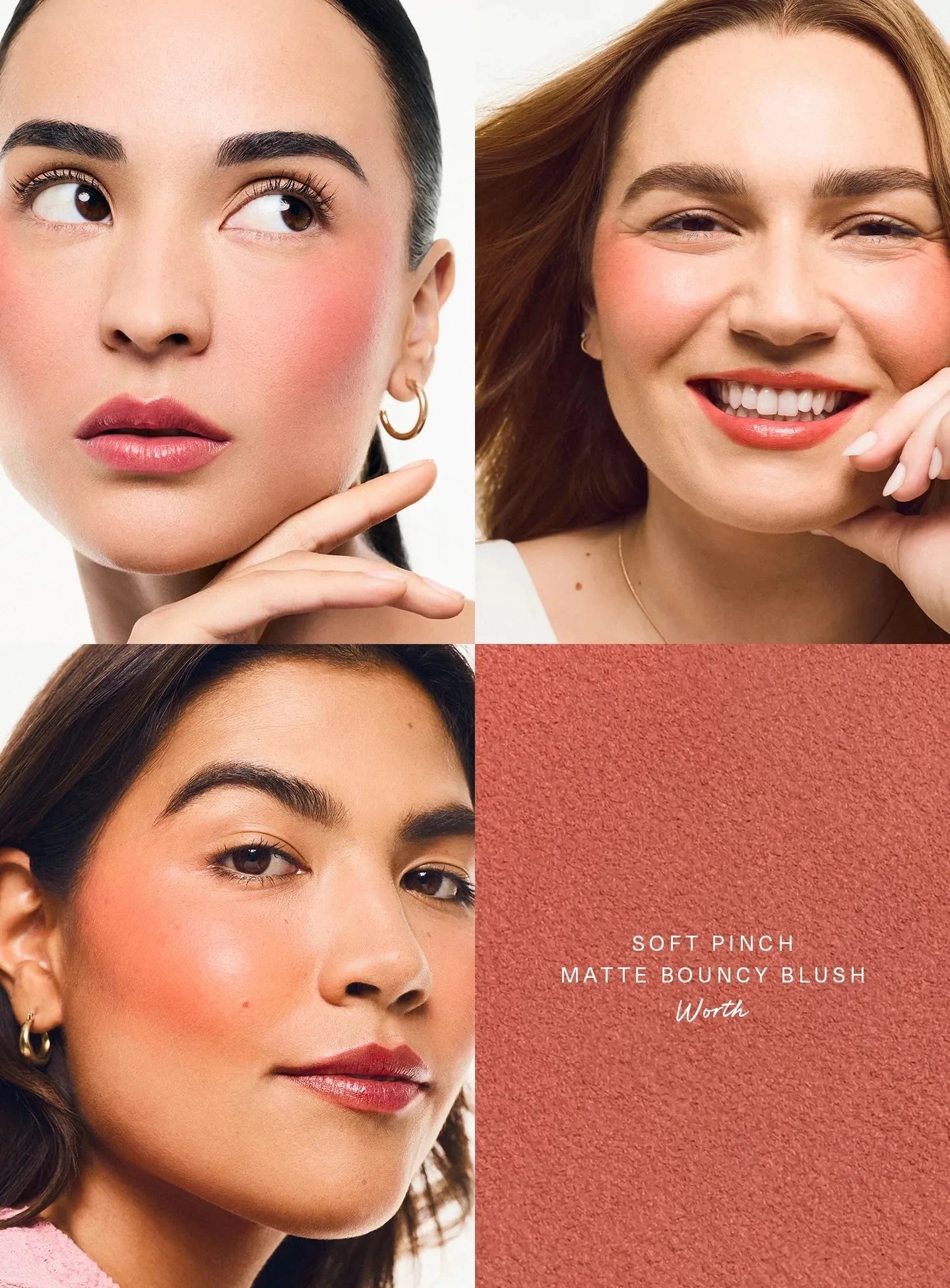 Rare Beauty Soft Pinch Matte Bouncy Blush Waterproof Sweatproof&Portable Cushion Easy Blend Noncomedogenic All Day Wear Makeup