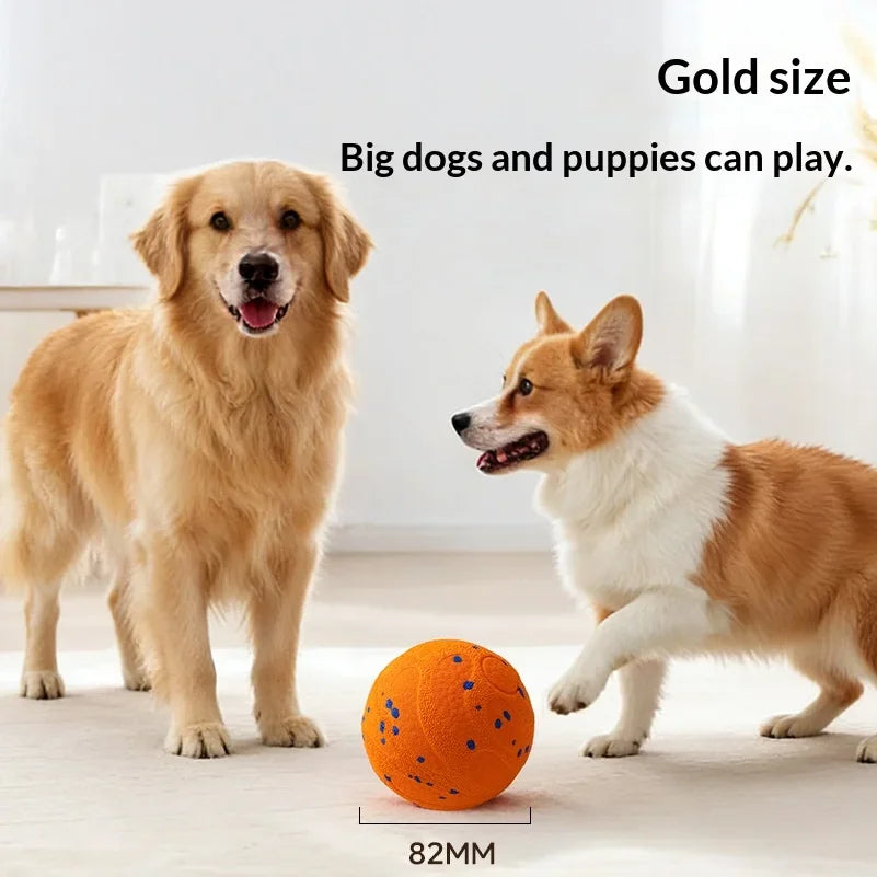 Smart Interactive Dog Toy-Indestructible E-TPU Toy Ball for Aggressive Chewers- Automatic Moving-Rechargeable Ball