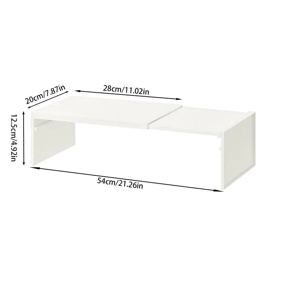 Kitchen Stretchable Cabinet Shelf Household Stackable Vertically Layered Storage Rack Heavy Duty Countertop Organizer