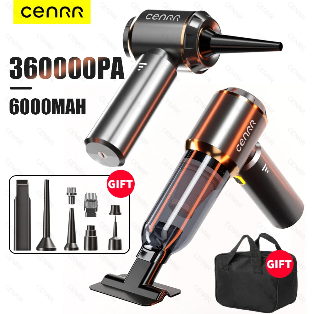 Car Vacuum Cleaner Strong Suction Cordless Wireless Cleaner Portable  HandHeld Vacuum Cleaner Cleaning Machine