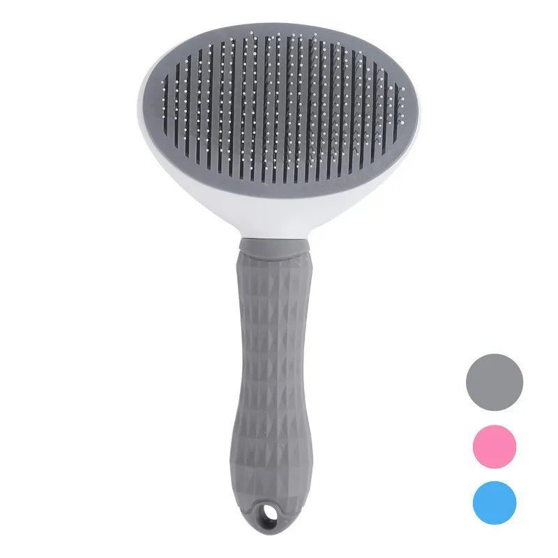 Self Cleaning Pet Hair Remover Brush Dog Cat Grooming Comb Efficient Dematting Tool Removes Loose Fur for Pets Daily Care