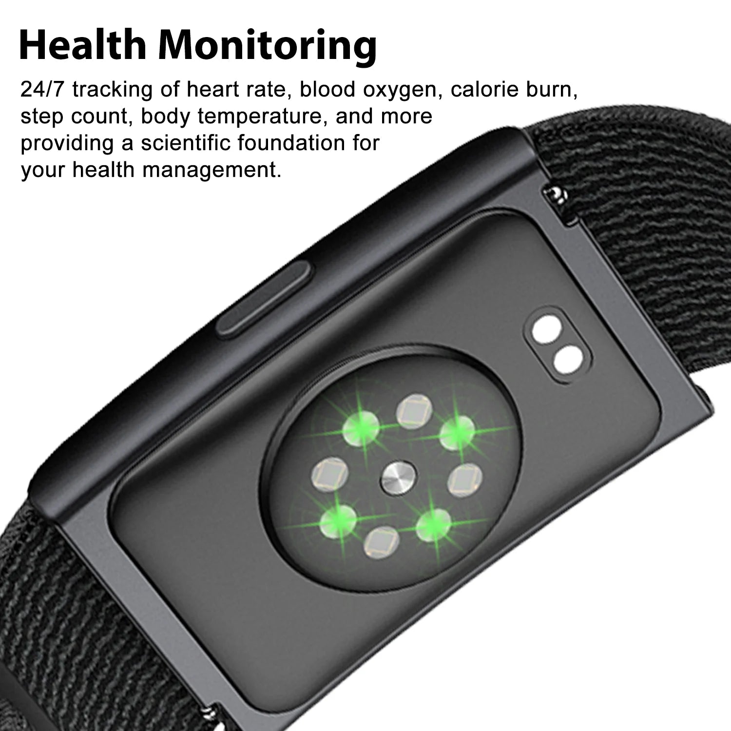 No Screen Smart Watch Sport Fitness Bracelet AI Health Analysis Heart Rate Monitoring Message Reminder 5ATM Waterproof Smartband