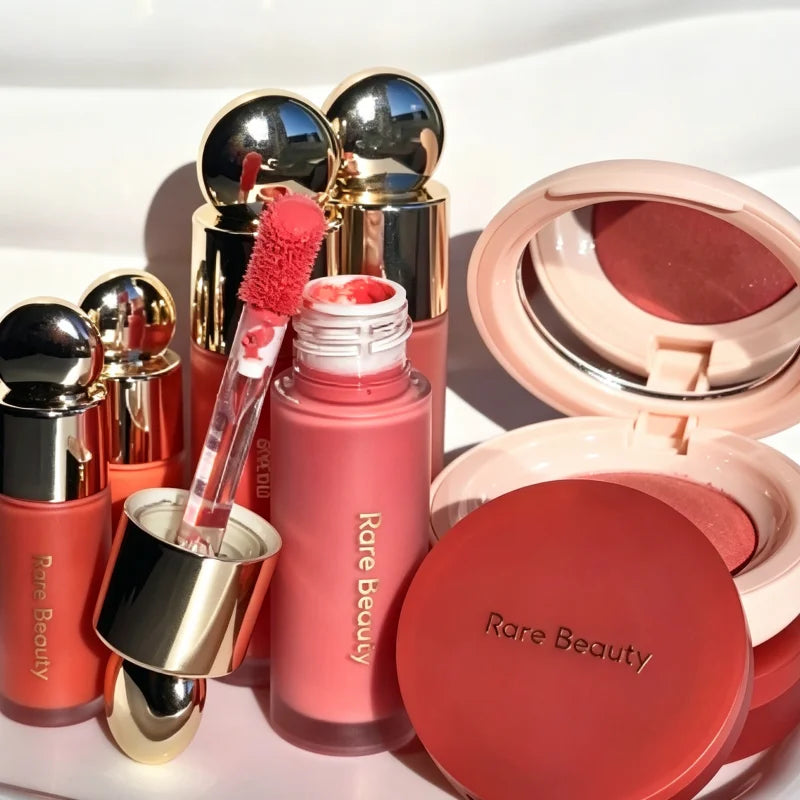 Rare Beauty Soft Pinch Dewy Liquid Blush Lightweight and Smooth Lipstick Long-lasting Gloss Rouge Pearlescent Highlight Makeup