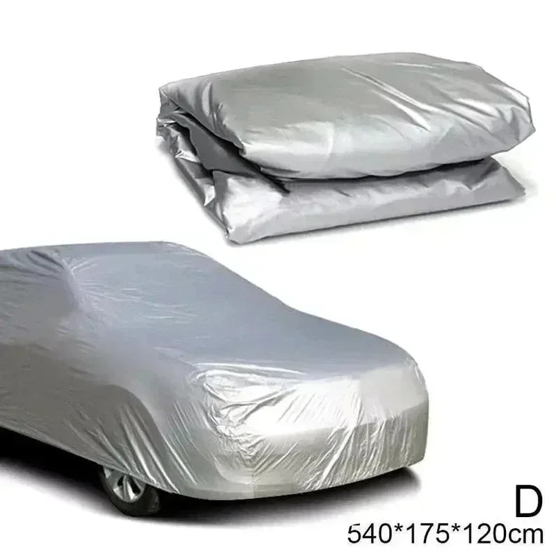 Car Cover Protection Outdoor Exterior Sun Snow UV Winter Summer SUV Sedan Auto Sunshade Dustproof Waterproof Black Silver