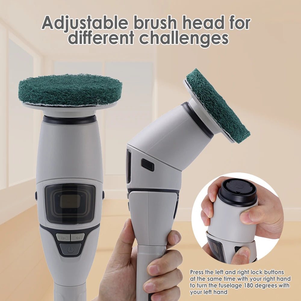 Electric Cleaning Brush Cordless Handheld Shower Scrubber Spin Cleaner Multifunctional Cleaner with 10PCS Heads Bathroom Kitchen