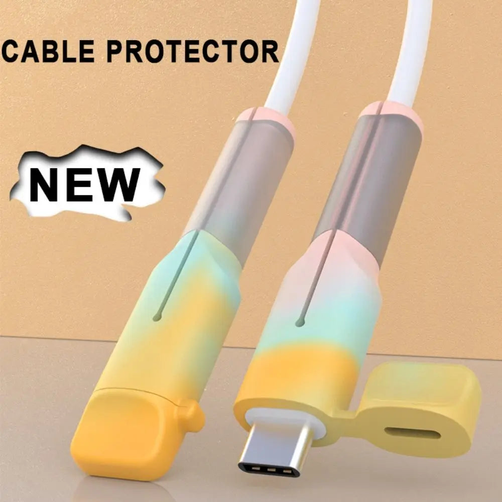 New Cable Protector Soft Silicone Cover Type C Charger Cable Protector Data Line Practical Accessories Dustproof Cover