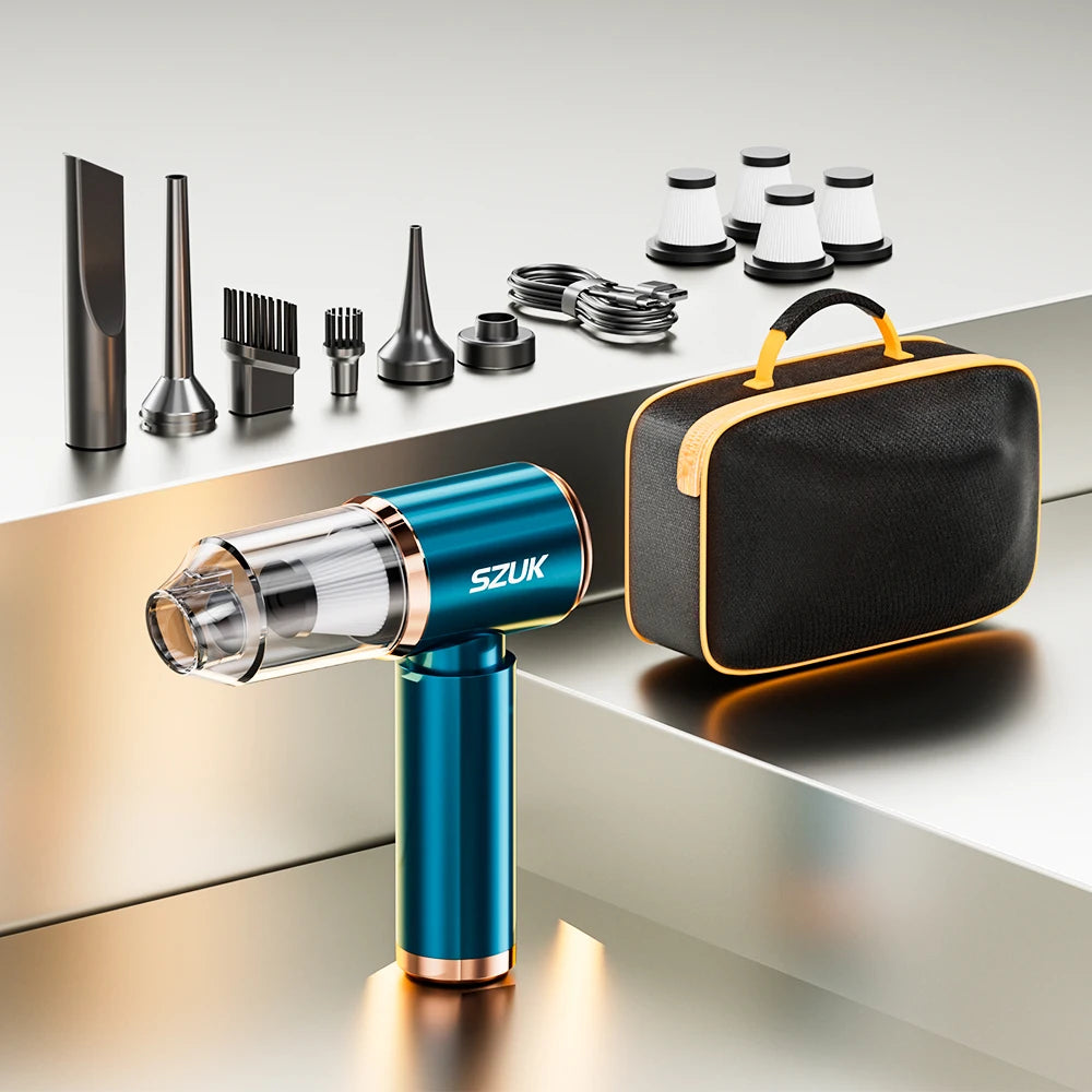 SZUK New Mini Car Vacuum Cleaner 165000Pa Wireless Vacuum Cleaner Powerful Suction Handheld Portable Vacuum Cleaner for Car