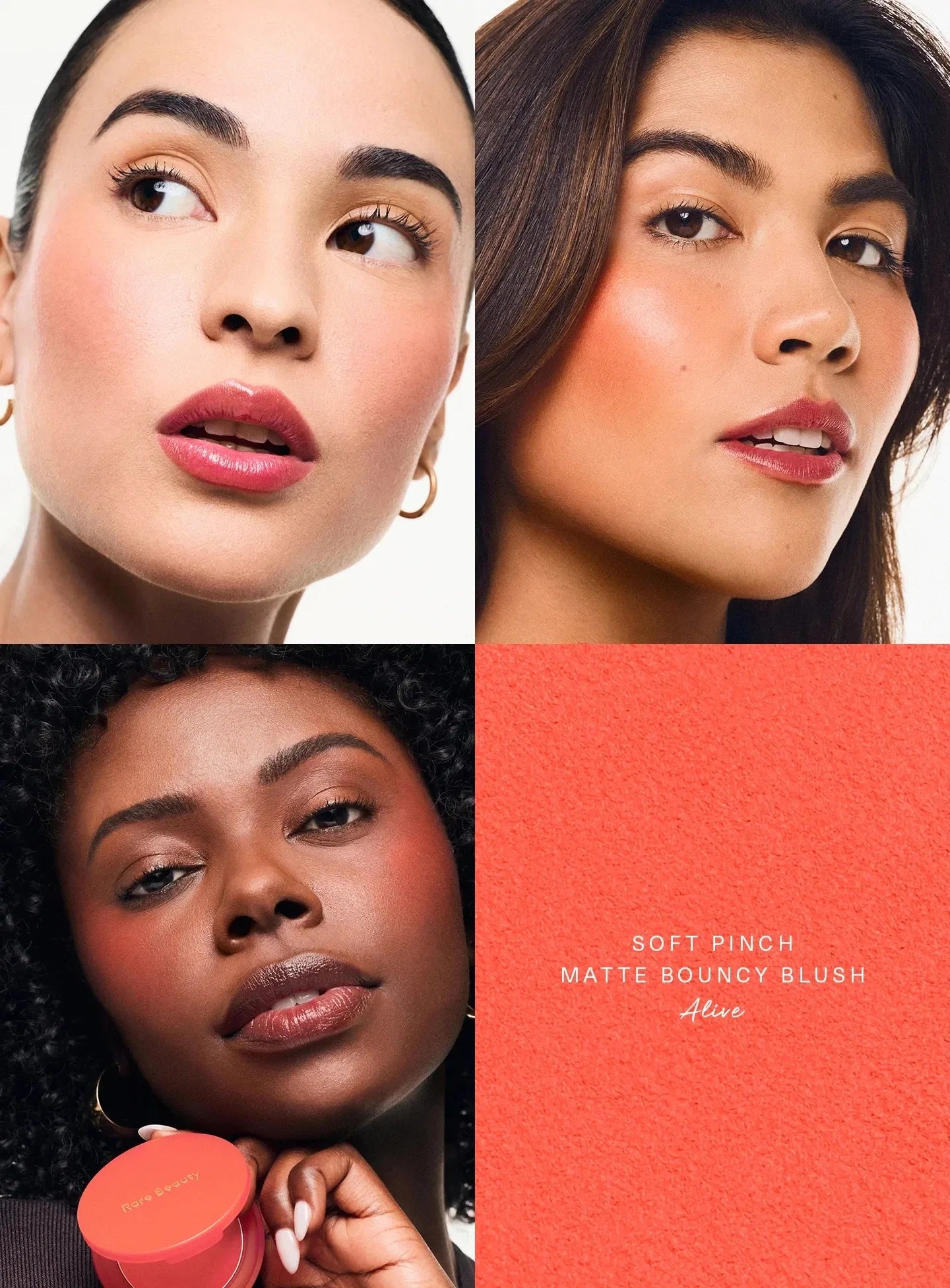 Rare Beauty Soft Pinch Matte Bouncy Blush Waterproof Sweatproof&Portable Cushion Easy Blend Noncomedogenic All Day Wear Makeup