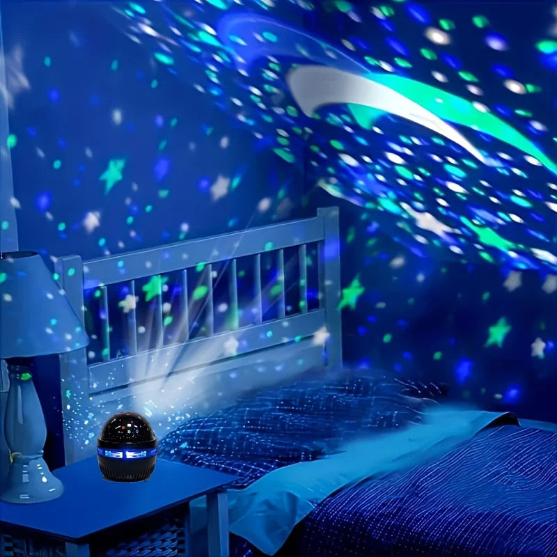 USB Star Moon Projector Night Light Projection Lamp Bedroom Room Lighting Lamp for Home Theater KTV Atmosphere Decor