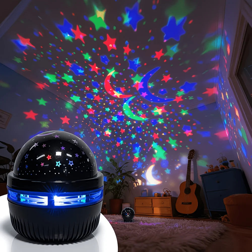USB Star Moon Projector Night Light Projection Lamp Bedroom Room Lighting Lamp for Home Theater KTV Atmosphere Decor