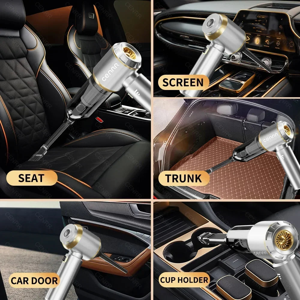 Car Vacuum Cleaner Strong Suction Cordless Wireless Cleaner Portable  HandHeld Vacuum Cleaner Cleaning Machine