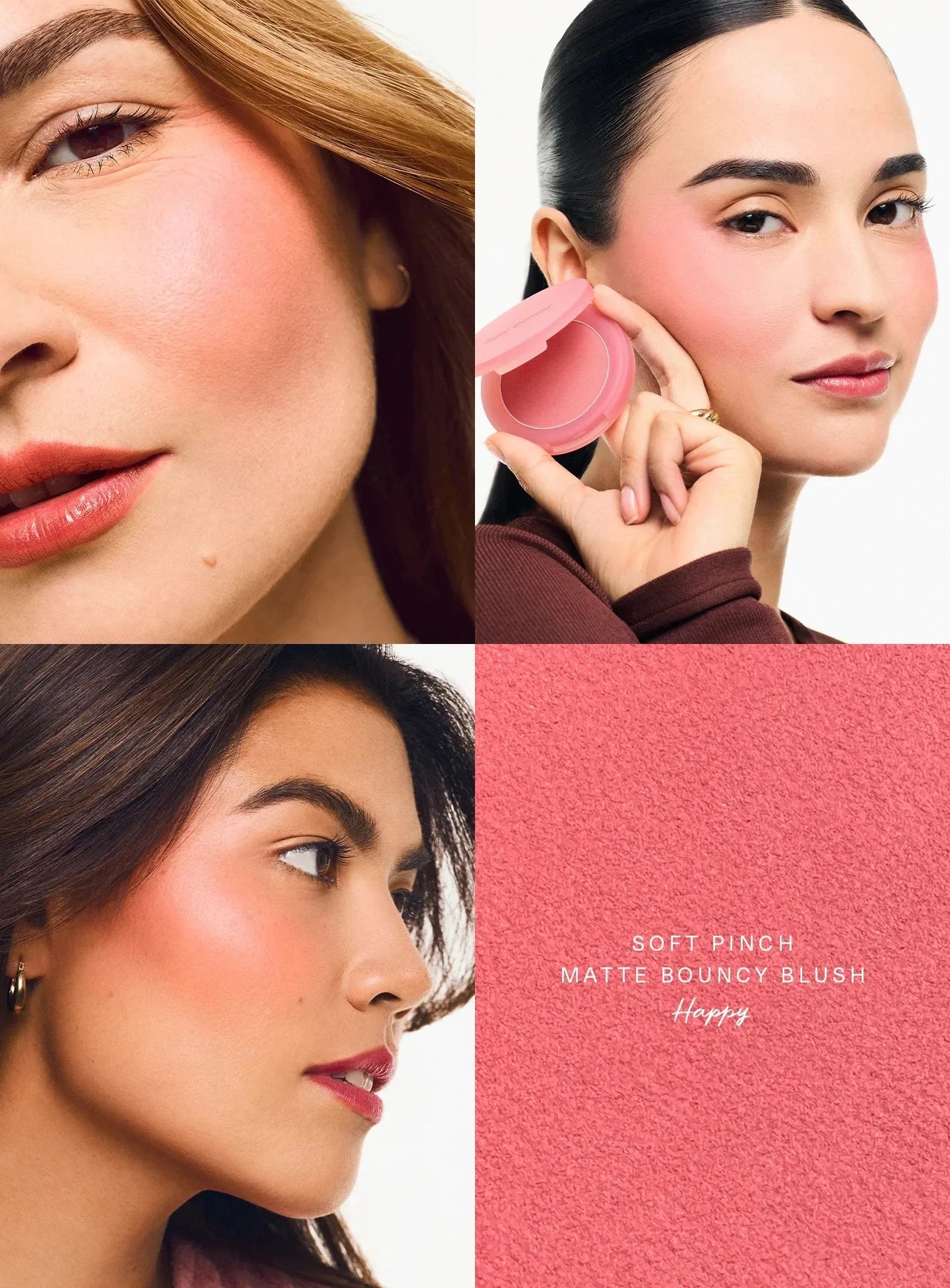 Rare Beauty Soft Pinch Matte Bouncy Blush Waterproof Sweatproof&Portable Cushion Easy Blend Noncomedogenic All Day Wear Makeup