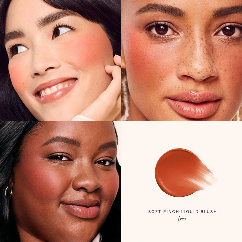 Rare Beauty Soft Pinch Dewy Liquid Blush Lightweight and Smooth Lipstick Long-lasting Gloss Rouge Pearlescent Highlight Makeup