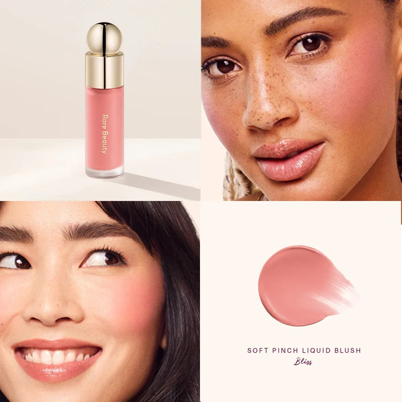 Rare Beauty Soft Pinch Dewy Liquid Blush Lightweight and Smooth Lipstick Long-lasting Gloss Rouge Pearlescent Highlight Makeup