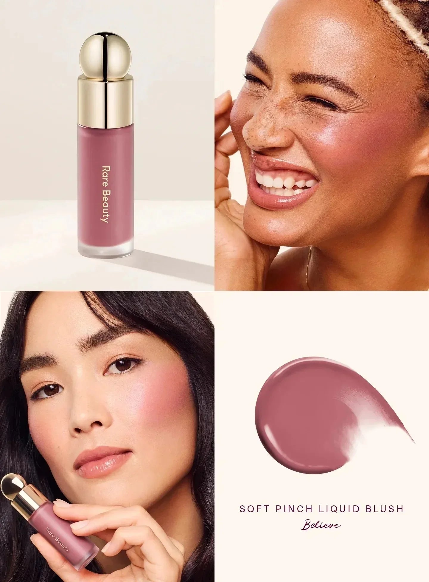 Rare Beauty 3D Facial Contour Bronze Contour Stick Silky Blush Liquid Happy Hope Joy Love Lucky Waterproof Makeup With Box Gifts