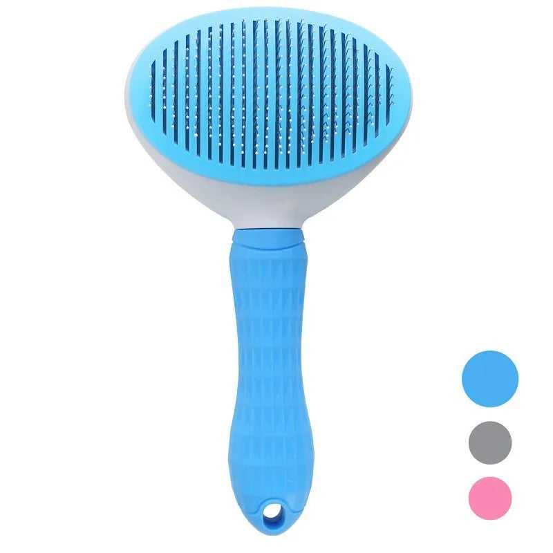 Self Cleaning Pet Hair Remover Brush Dog Cat Grooming Comb Efficient Dematting Tool Removes Loose Fur for Pets Daily Care