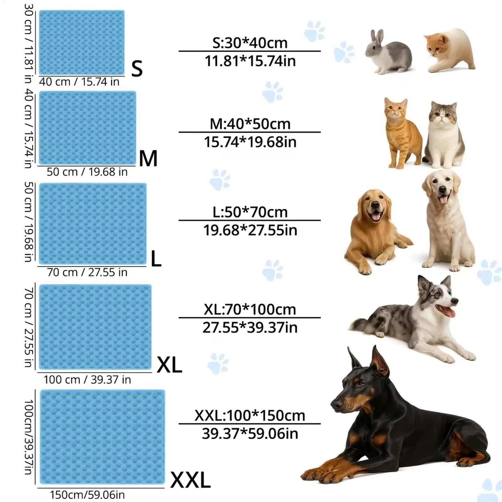 Pet Cooling Mat Summer Dog Cold Bed Extra Large For Small Big Dogs Pet Accessories Cat Durable Blanket Sofa Cat Ice Pad Blanket