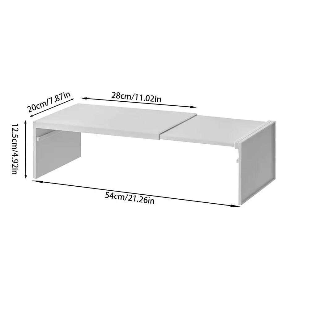 Kitchen Stretchable Cabinet Shelf Household Stackable Vertically Layered Storage Rack Heavy Duty Countertop Organizer