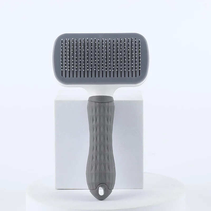 Self Cleaning Pet Hair Remover Brush Dog Cat Grooming Comb Efficient Dematting Tool Removes Loose Fur for Pets Daily Care
