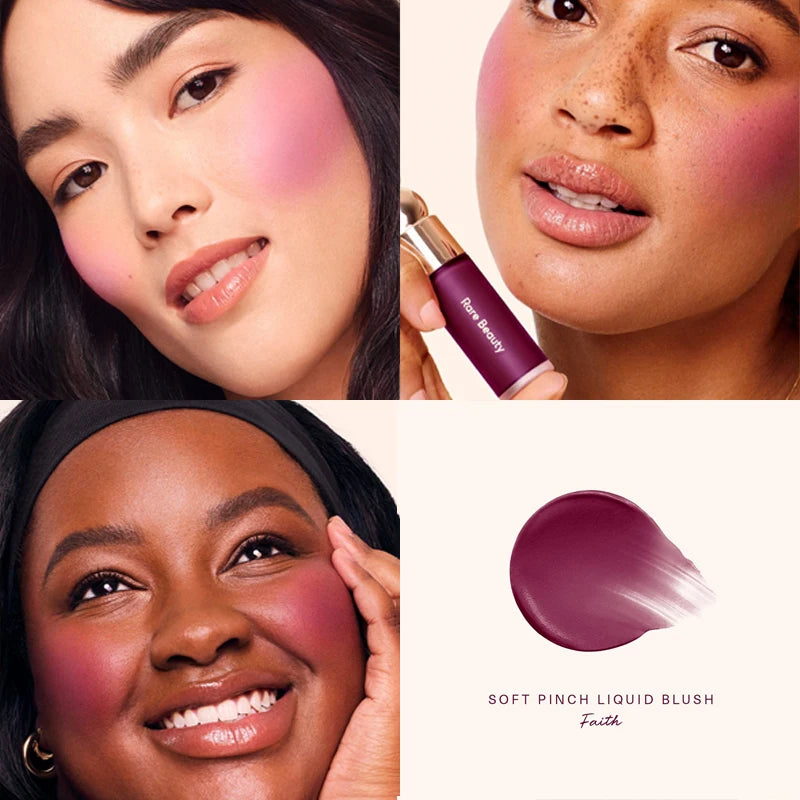 Rare Beauty Soft Pinch Dewy Liquid Blush Lightweight and Smooth Lipstick Long-lasting Gloss Rouge Pearlescent Highlight Makeup