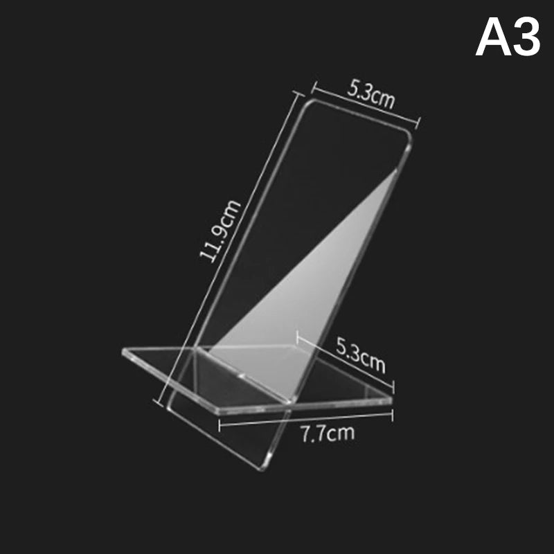 Clear Acrylic Cell Phone Stand Desk Dock Holder For Smartphone Universal Desktop Charger Support Telephone Mount