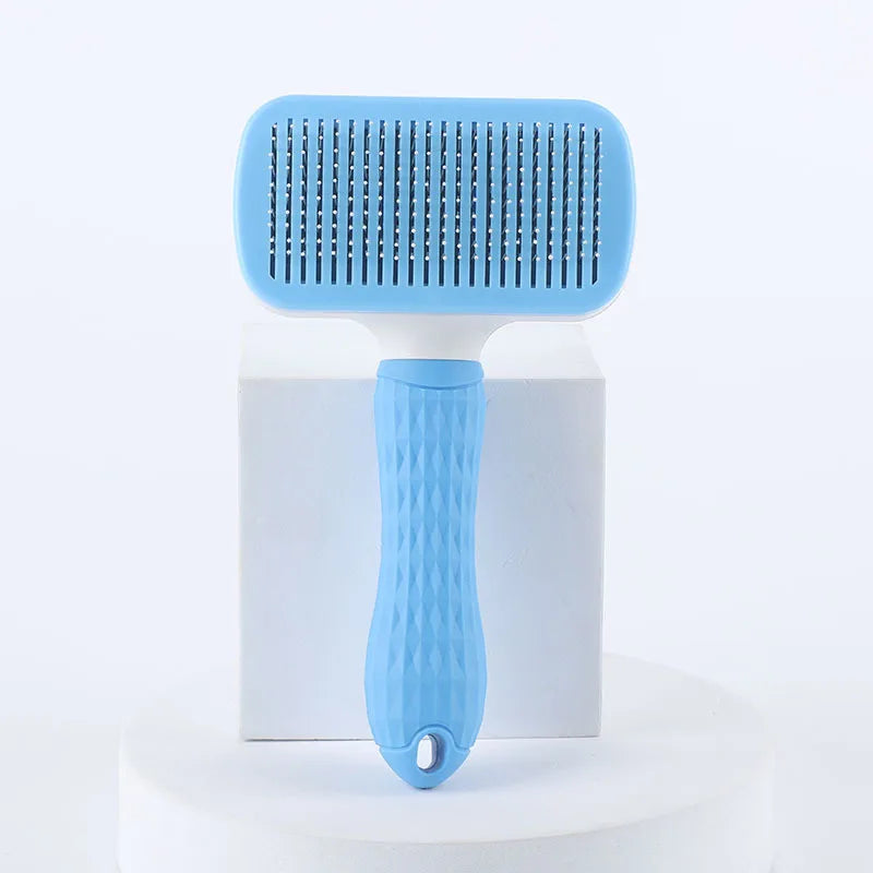 Self Cleaning Pet Hair Remover Brush Dog Cat Grooming Comb Efficient Dematting Tool Removes Loose Fur for Pets Daily Care