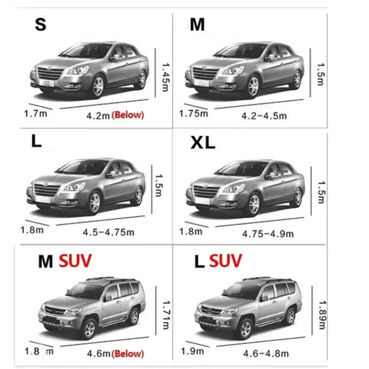 Outdoor Full Car Covers Sun Rain Ice Snow Waterproof Dustproof Shade UV Resistant Protector Protection Automobile Cover