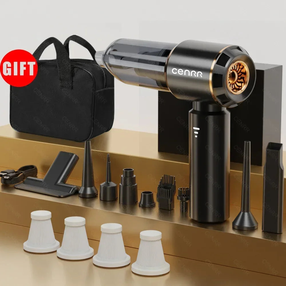 Car Vacuum Cleaner Strong Suction Cordless Wireless Cleaner Portable  HandHeld Vacuum Cleaner Cleaning Machine