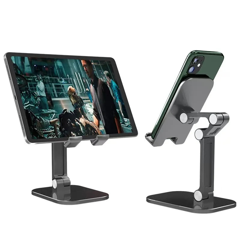 Three Sections Foldable Desk Mobile Phone Holder For iPhone iPad Tablet Flexible Table Desktop Adjustable Cell Smartphone Stand