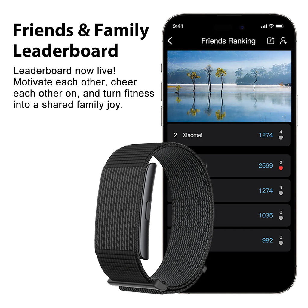 No Screen Smart Watch Sport Fitness Bracelet AI Health Analysis Heart Rate Monitoring Message Reminder 5ATM Waterproof Smartband