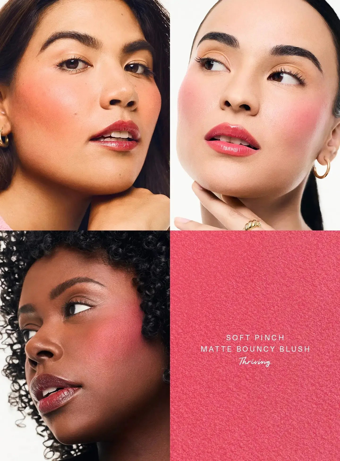 Rare Beauty Soft Pinch Matte Bouncy Blush Waterproof Sweatproof&Portable Cushion Easy Blend Noncomedogenic All Day Wear Makeup