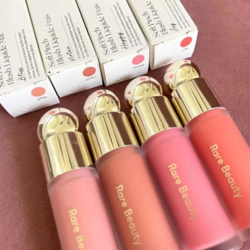 Rare Beauty Soft Pinch Dewy Liquid Blush Lightweight and Smooth Lipstick Long-lasting Gloss Rouge Pearlescent Highlight Makeup