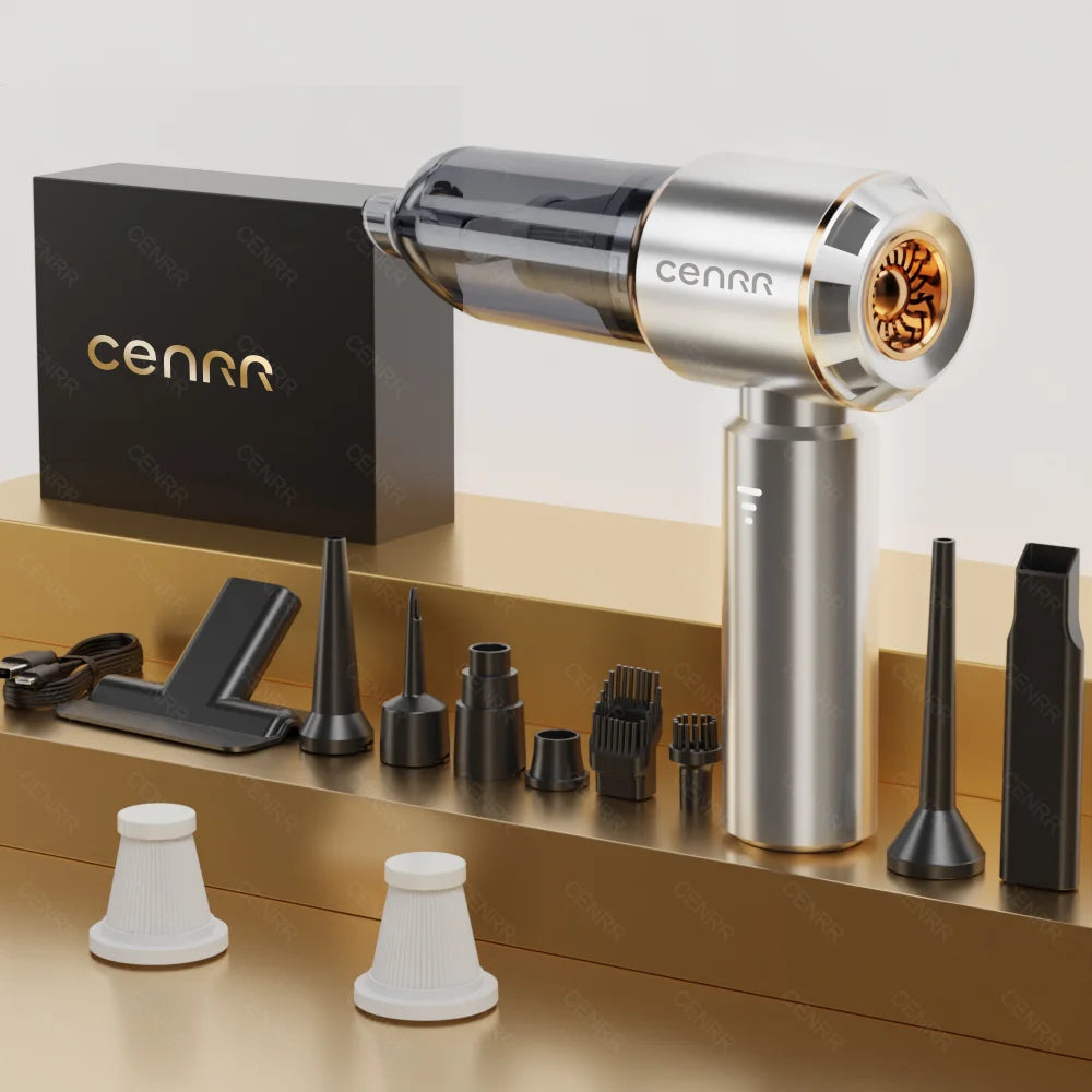 CENRR Mini Car Vacuum Cleaner Cordless Powerful Wireless Car Cleaner HandHeld Portable Vacuum Cleaner Cleaning Machine