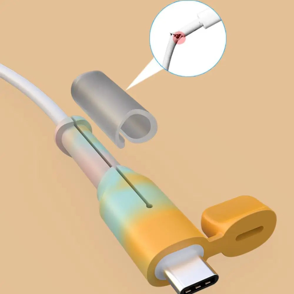 New Cable Protector Soft Silicone Cover Type C Charger Cable Protector Data Line Practical Accessories Dustproof Cover