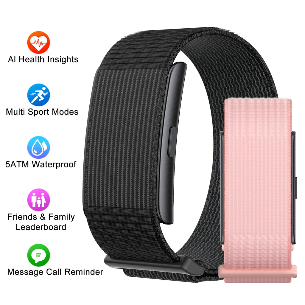 No Screen Smart Watch Sport Fitness Bracelet AI Health Analysis Heart Rate Monitoring Message Reminder 5ATM Waterproof Smartband