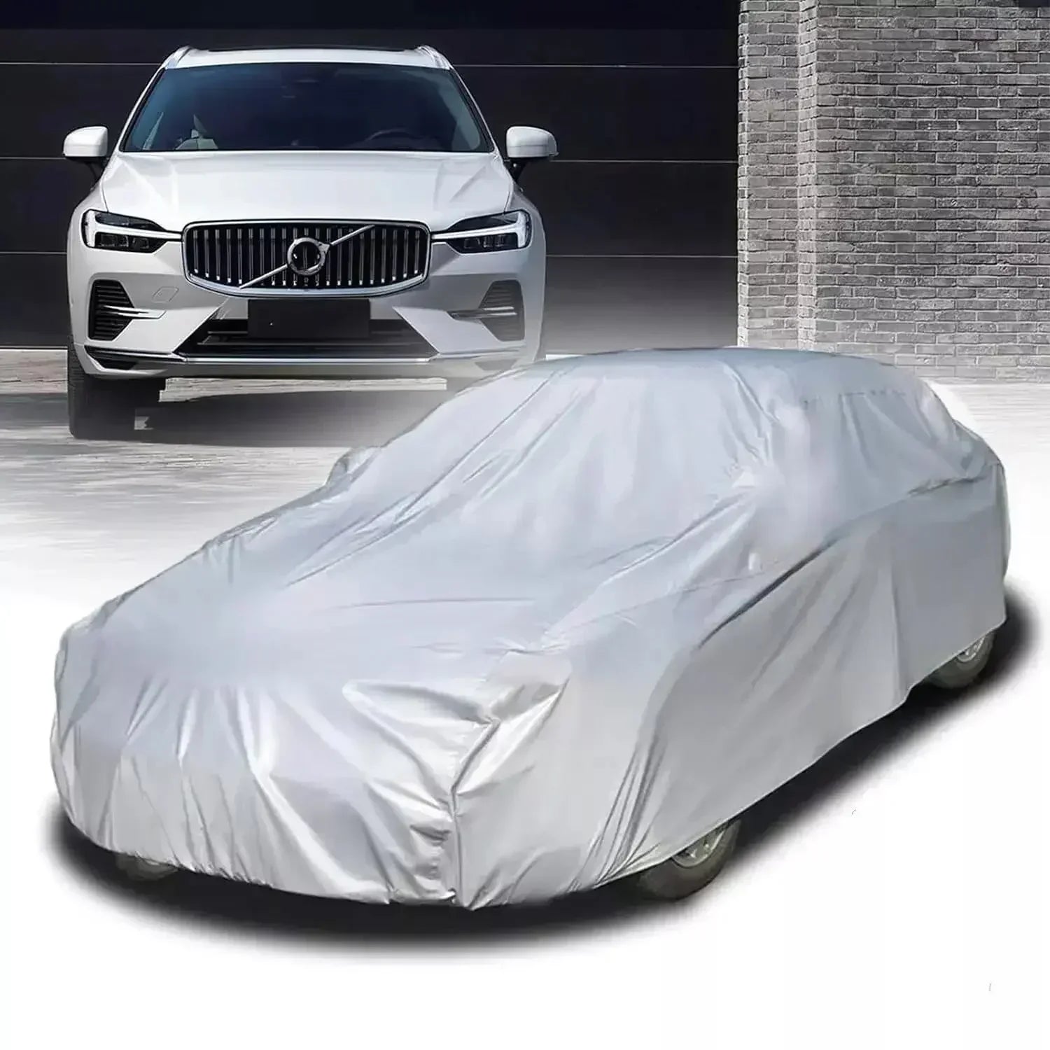 Car Cover Protection Outdoor Exterior Sun Snow UV Winter Summer SUV Sedan Auto Sunshade Dustproof Waterproof Black Silver