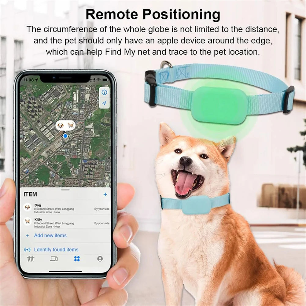 Pet GPS Tracker with Adjustable Collar Dog Tracker Smart Pet Locator for Cats and Dogs