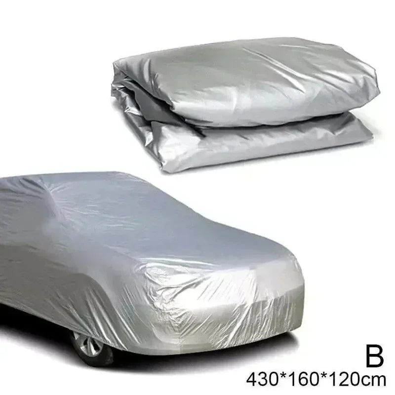 Car Cover Protection Outdoor Exterior Sun Snow UV Winter Summer SUV Sedan Auto Sunshade Dustproof Waterproof Black Silver
